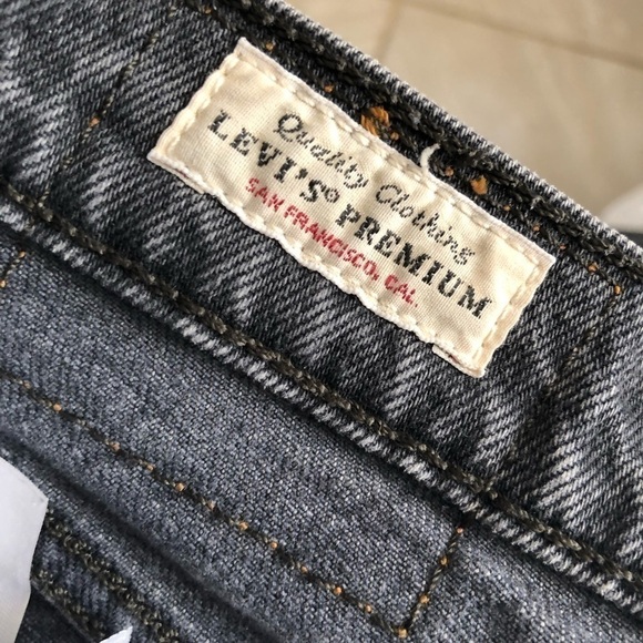 Levi’s 501 S gray Premium Distressed Skinny Jeans Size W28 L30 - Picture 3 of 6